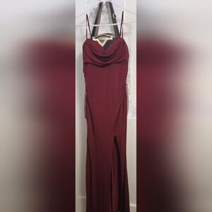 Emerald Sundae Deep Red Long Formal Dress